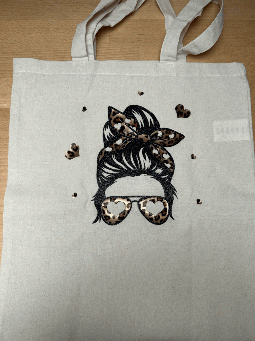 Tote bag tête léopard